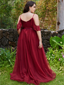 Women Plus Size Elegant Evening Dress Formal Maxi Wedding Dresses