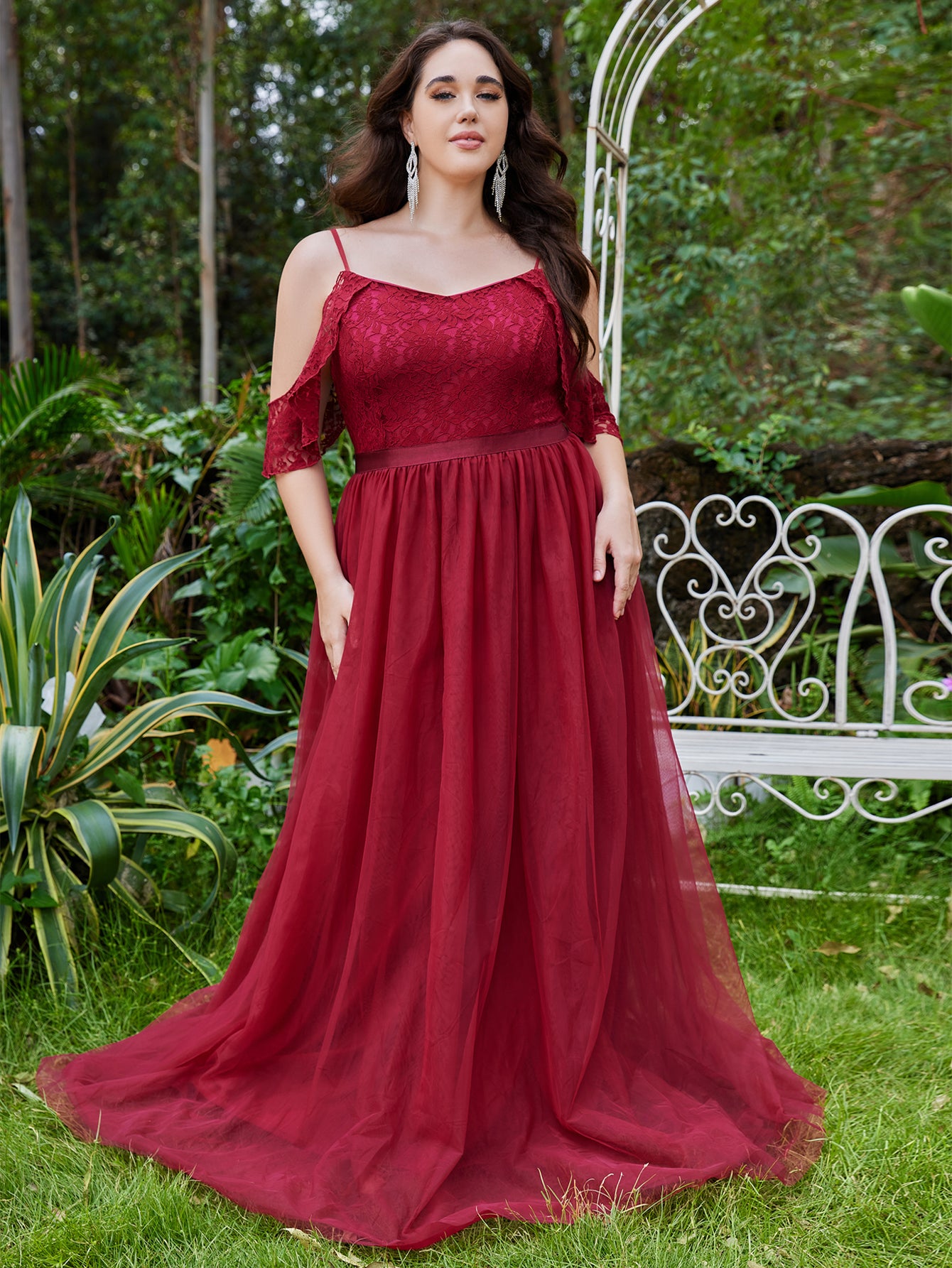 Women Plus Size Elegant Evening Dress Formal Maxi Wedding Dresses