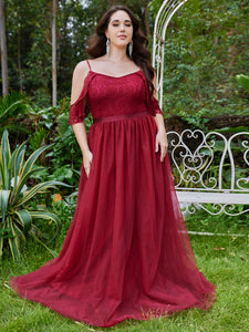 Women Plus Size Elegant Evening Dress Formal Maxi Wedding Dresses
