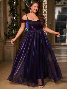 Women Plus Size Elegant Off the Shoulder Evening Dresses for Wedding Guest Party Gowns