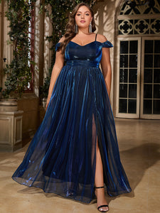 Women Plus Size Elegant Off the Shoulder Evening Dresses for Wedding Guest Party Gowns