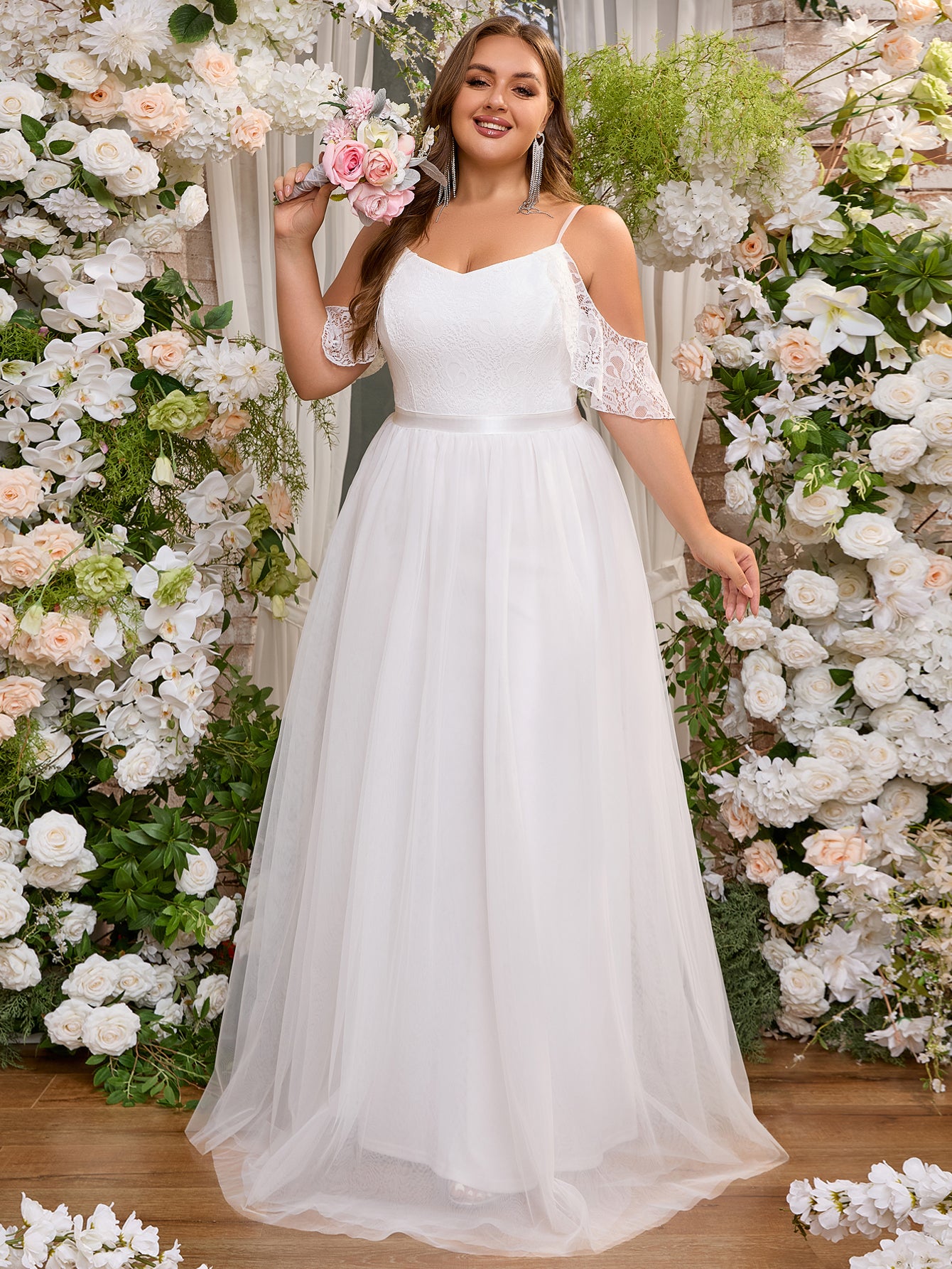Women Plus Size Elegant Evening Dress Formal Maxi Wedding Dresses