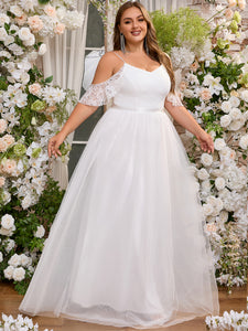 Women Plus Size Elegant Evening Dress Formal Maxi Wedding Dresses
