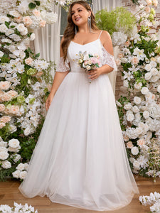 Women Plus Size Elegant Evening Dress Formal Maxi Wedding Dresses