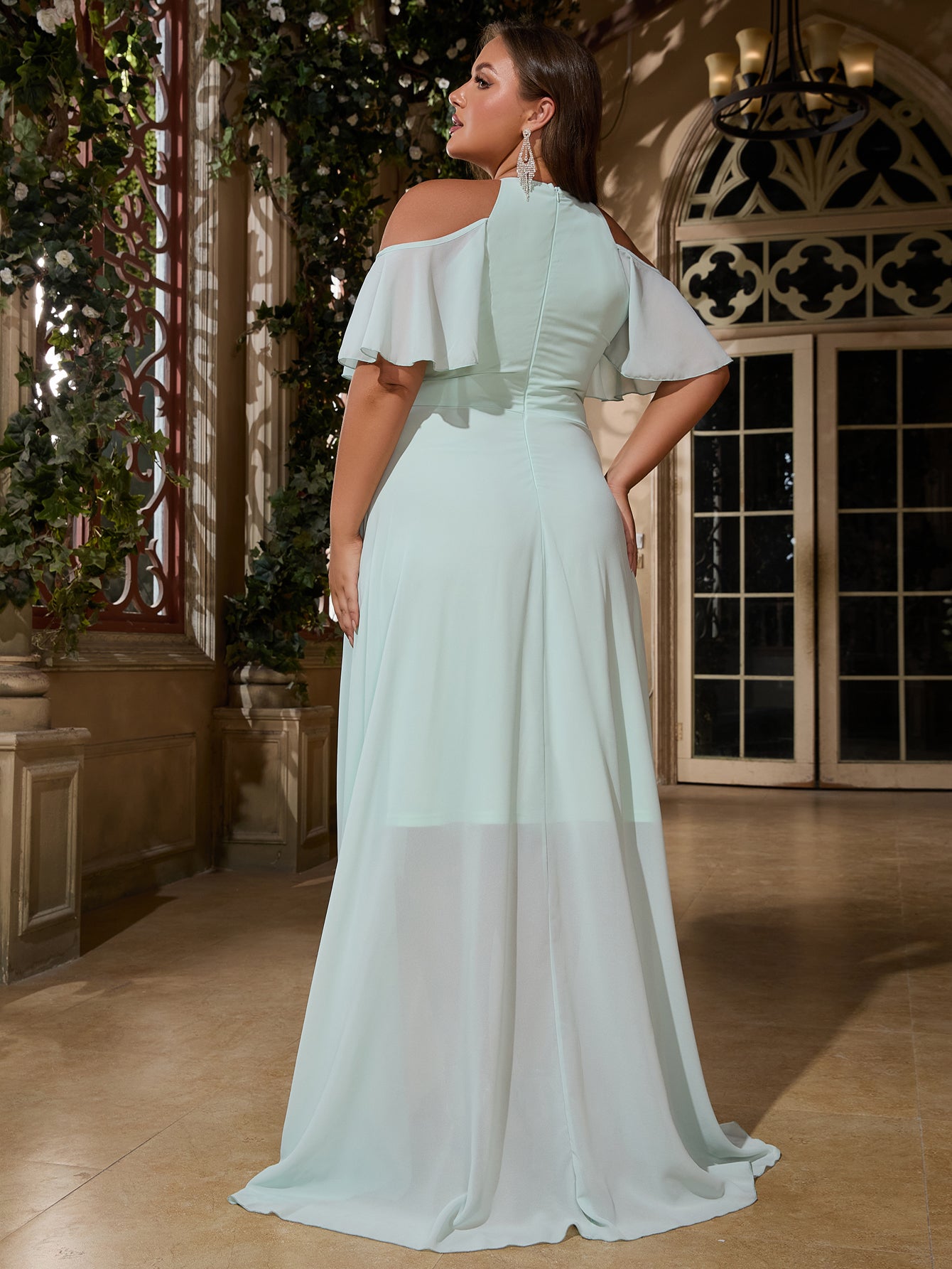 Women Plus Size Elegant Hi-Lo Bridesmaid Dresses Wedding Guest Cocktail Party Gowns