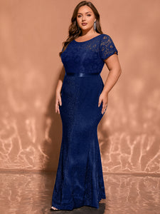 Women Plus Size Shinning Evening Dress Formal Length Semi-Formal