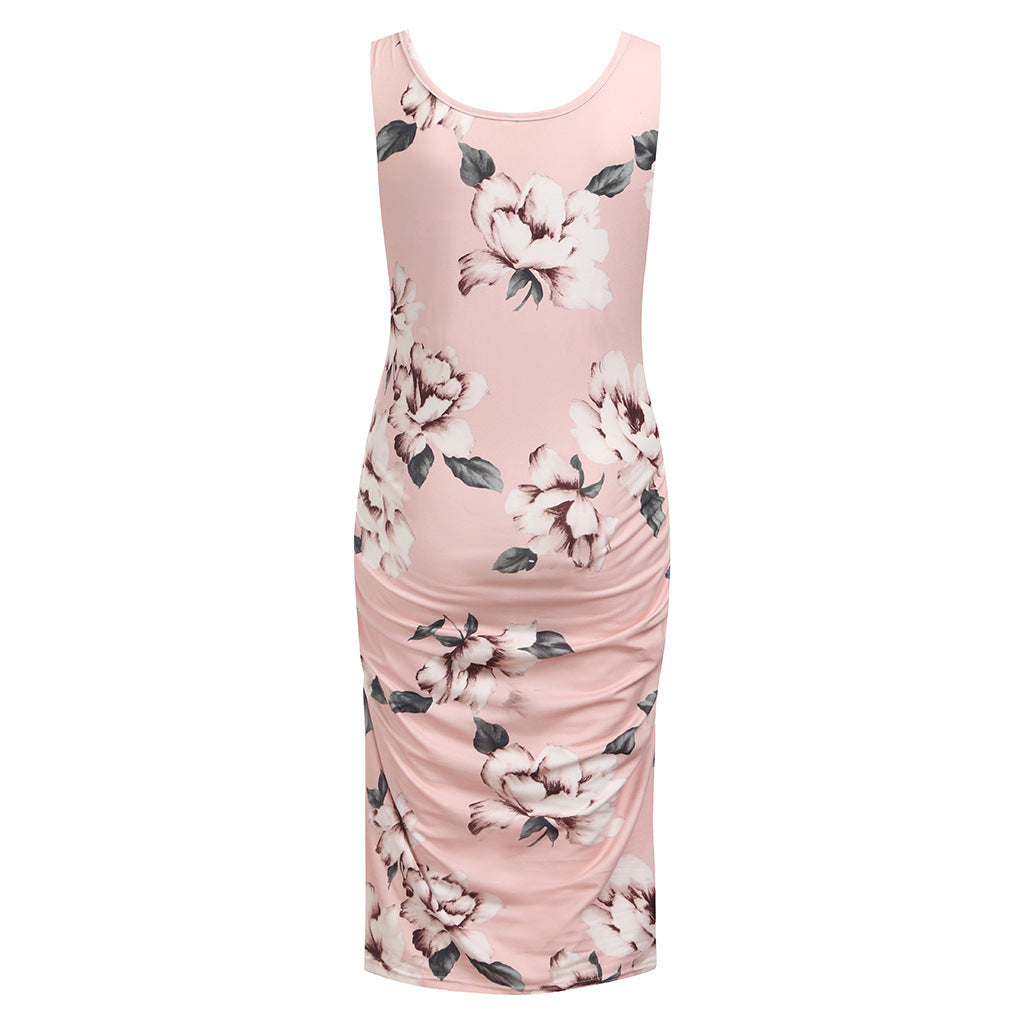 Floral Print Maternity & Nursing Dress